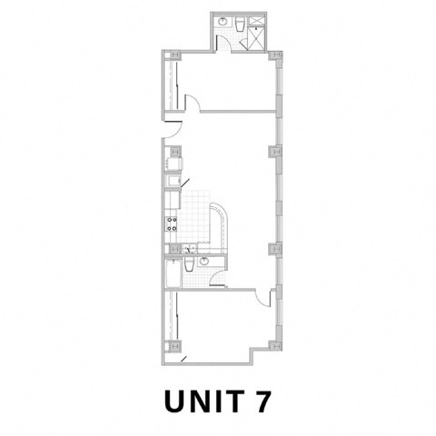 Floor plan for 2 beds, 2 baths, 1023 sqft
